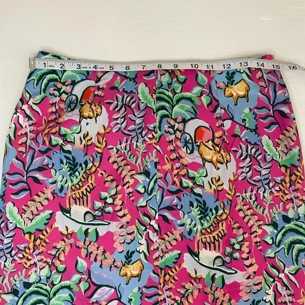 J. McLaughlin Blakely Freshfield Rose Skirt Knotted Size 8 - Picture 10 of 11